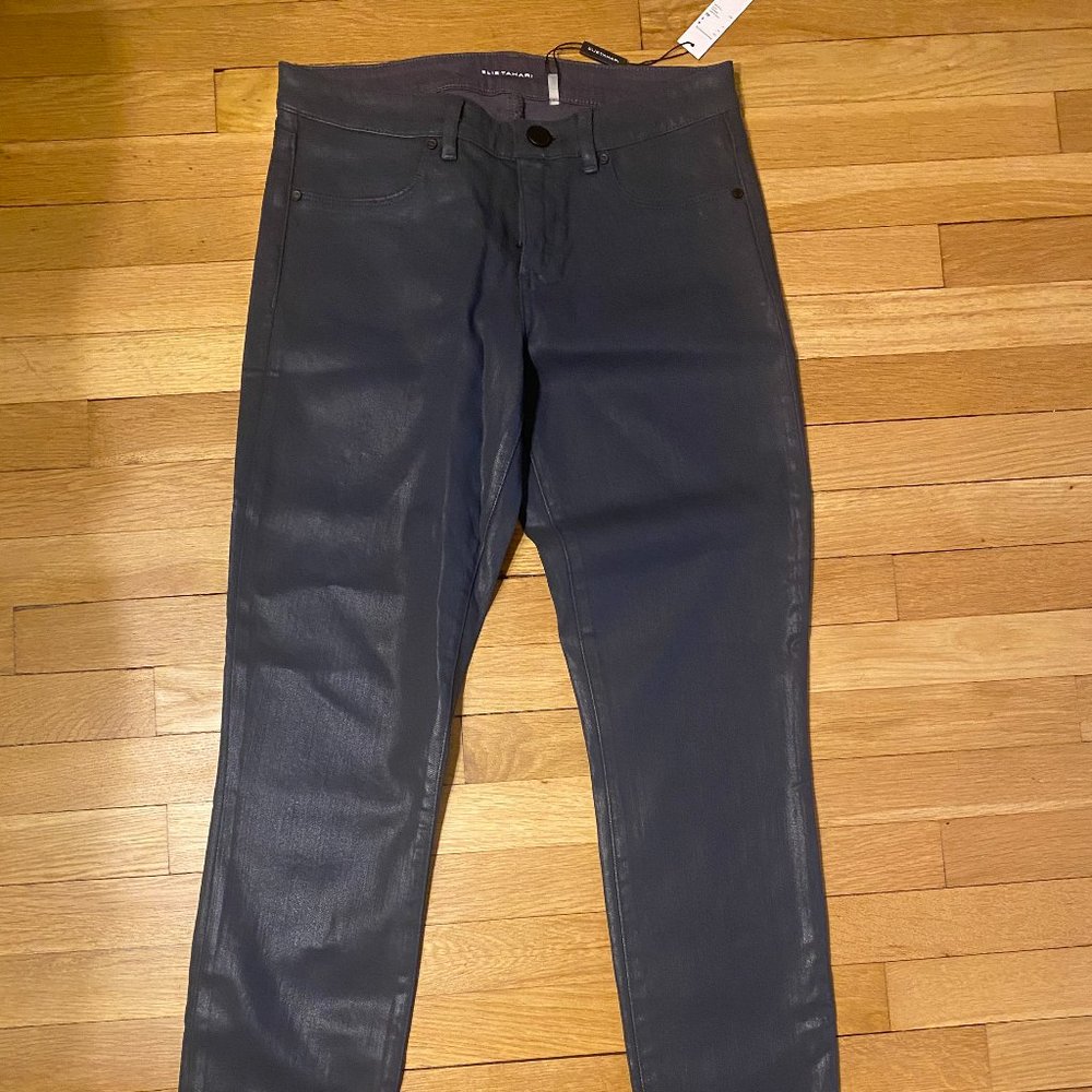 Elie Tahari Azella Waxed Coated Skinny Jeans US Size 4